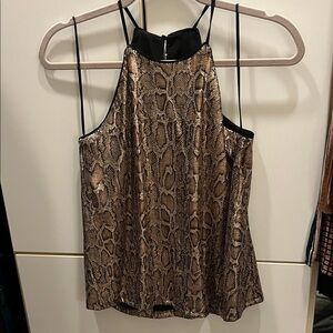 Sequin Snake Print Halter Top